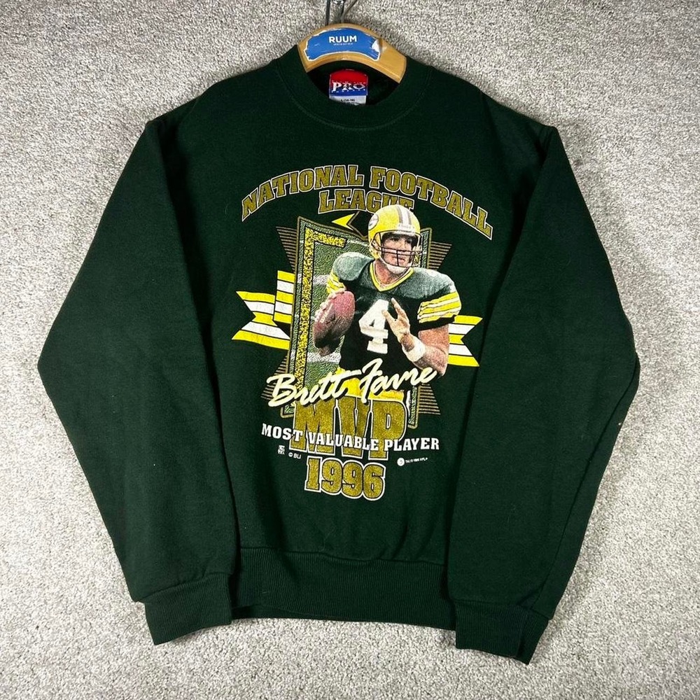 Vintage 1996 Green Bay Packers Brett Favre youth L crewneck sweatshirt
